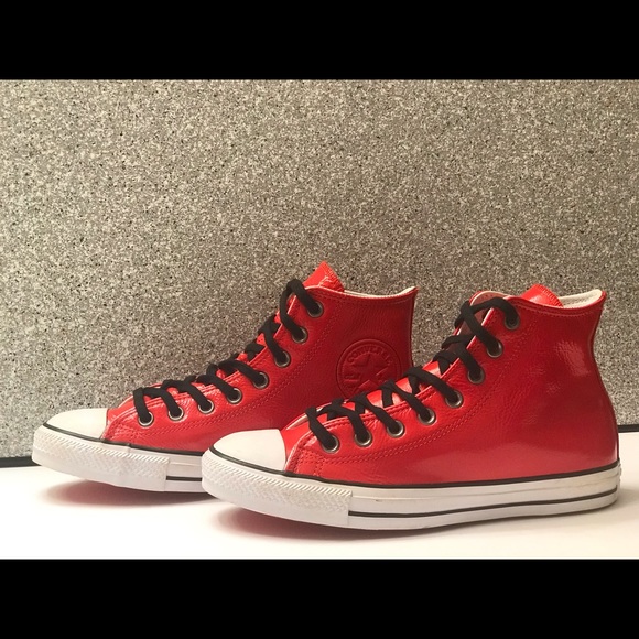 Men’s Converse Chuck Taylor Red Glossy High Top